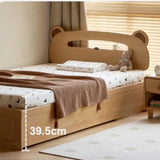 Oak, Beech solid wood Bear night light box bed<