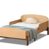 Oak, Beech solid wood Telescopic Toddler Bed from 57 in (145 cm) to 80.7 in (205 cm)<