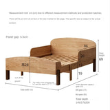 Oak, Beech solid wood Telescopic Toddler Bed from 57 in (145 cm) to 80.7 in (205 cm)<