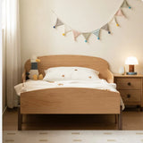 Oak, Beech solid wood Telescopic Toddler Bed from 57 in (145 cm) to 80.7 in (205 cm)<