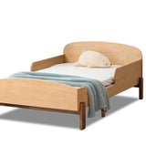 Oak, Beech solid wood Telescopic Toddler Bed from 57 in (145 cm) to 80.7 in (205 cm)<