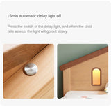 Beech, Poplar, Little House Kids Bed with 15min Delay Turning Off the Lights<