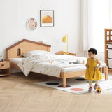 Beech, Poplar, Little House Kids Bed with 15min Delay Turning Off the Lights<