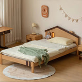 Beech, Poplar, Little House Kids Bed with 15min Delay Turning Off the Lights<