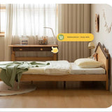 Beech, Poplar, Little House Kids Bed with 15min Delay Turning Off the Lights<