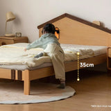 Beech, Poplar, Little House Kids Bed with 15min Delay Turning Off the Lights<