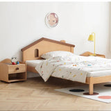 Beech, Poplar, Little House Kids Bed with 15min Delay Turning Off the Lights<