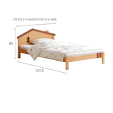 Beech, Poplar, Little House Kids Bed with 15min Delay Turning Off the Lights<