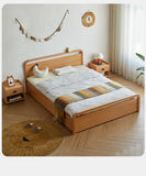 Beech solid wood Multi-functional with storage box bed<