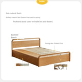 Beech solid wood Multi-functional with storage box bed<