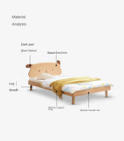 Oak solid wood Cute dog bed<