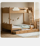 Oak solid wood Multi-functional Bunk Bed.