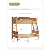 Rubber wood bunk bed.