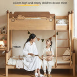Rubber wood bunk bed.