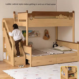 Rubber wood bunk bed.