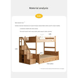 Oak Solid Wood Children's Cloud Bunk Bed