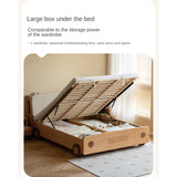 Beech Solid Wood Car Children's Box Bed<