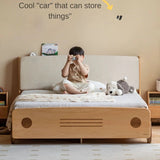 Beech Solid Wood Car Children's Box Bed<
