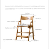 Oak Solid Wood Kids Chair Height-Adjustable.