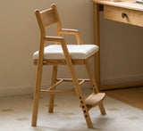 Oak Solid Wood Kids Chair Height-Adjustable.