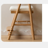 Oak Solid Wood Kids Chair Height-Adjustable.