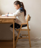 Oak Solid Wood Kids Chair Height-Adjustable.