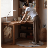 Oak Solid Wood Children's Study Desk, Bookshelf, Wardrobe