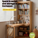Oak Solid Wood Children's Study Desk, Bookshelf, Wardrobe