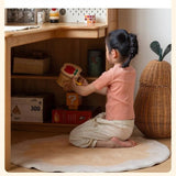 Oak Solid Wood Children's Study Desk, Bookshelf, Wardrobe