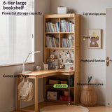 Oak Solid Wood Children's Study Desk, Bookshelf, Wardrobe