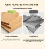 Oak Solid Wood Children's Study Desk, Bookshelf, Wardrobe