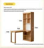 Oak Solid Wood Children's Study Desk, Bookshelf, Wardrobe