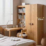 Oak Solid Wood Children's Study Desk, Bookshelf, Wardrobe