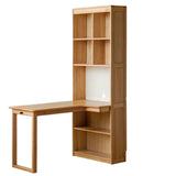 Oak Solid Wood Children's Study Desk, Bookshelf, Wardrobe