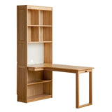 Oak Solid Wood Children's Study Desk, Bookshelf, Wardrobe