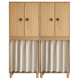 Solid Rubberwood Children's Wardrobe