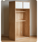 Solid Rubberwood Modern Kids Sliding Door Wardrobe