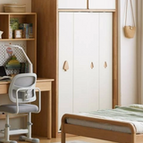Solid Rubberwood Modern Kids Sliding Door Wardrobe
