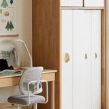 Solid Rubberwood Modern Kids Sliding Door Wardrobe