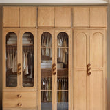 خزانة ملابس للأطفال من خشب البلوط الصلب بأسلوب الخشب الطبيعي