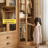 Oak Solid Wood Original Wood Style Children's Wardrobe