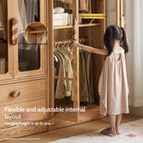 Oak Solid Wood Original Wood Style Children's Wardrobe