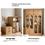 Oak Solid Wood Original Wood Style Children's Wardrobe