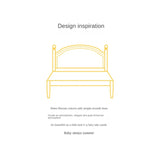 Rubber Wood  Children's Bed American Cream Style.