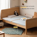 Beech solid wood children's bed with guardrail spliced bed<