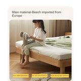Beech Solid Wood Children's Modern Soft Bed