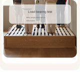 Rubberwood, Oak Solid Wood Children's Box Platform Bed, Headboard-Free Bed