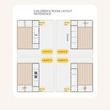 Rubberwood, Oak Solid Wood Children's Box Platform Bed, Headboard-Free Bed