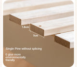 Rubberwood, Oak Solid Wood Children's Box Platform Bed, Headboard-Free Bed