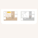 Rubberwood, Oak Solid Wood Children's Box Platform Bed, Headboard-Free Bed